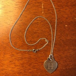 Tiffany and co. Heart tag letter H